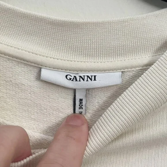 GANNI POWER ANGELS GRAFFITI CREWNECK - Picture 8 of 10